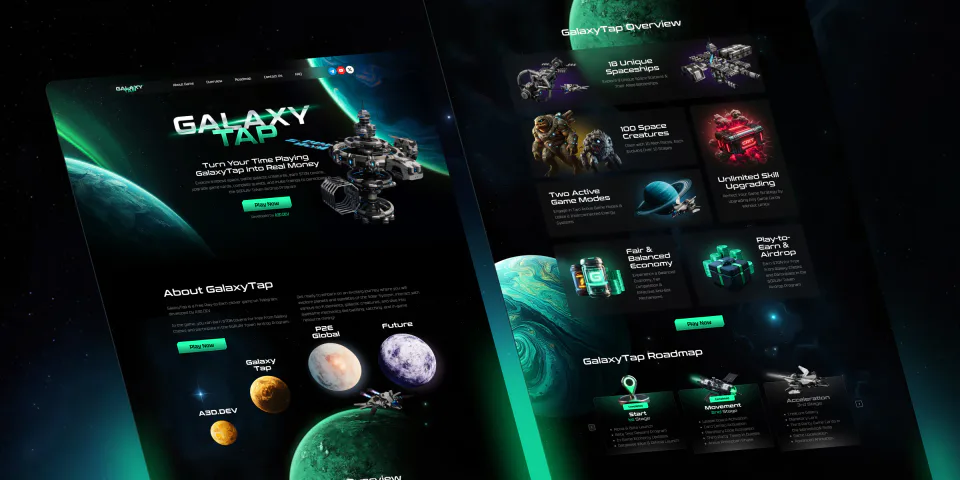 Лендинг Galaxy Tap