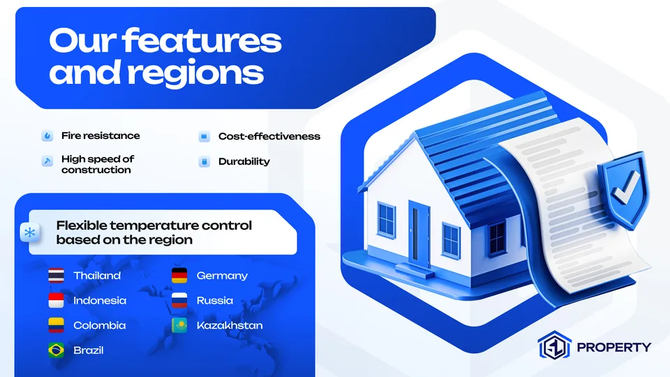 Разворот презентации SL Housing, дома и условия участия