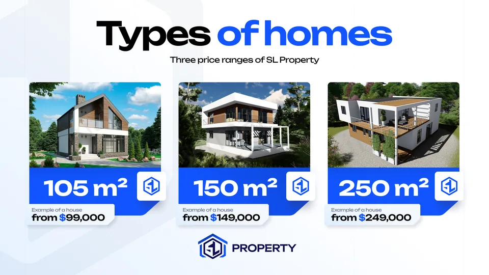 Разворот презентации SL Housing, дома и условия участия