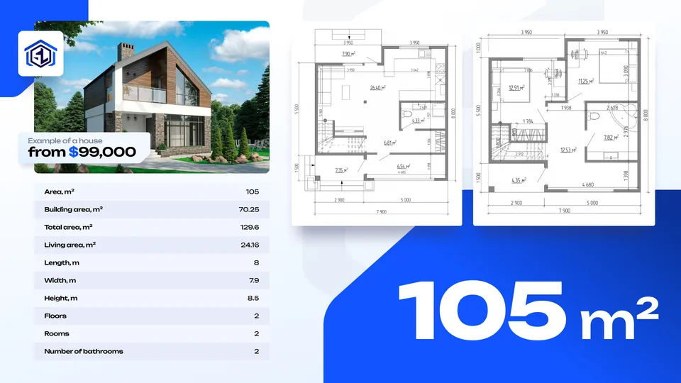 Разворот презентации SL Housing, дома и условия участия