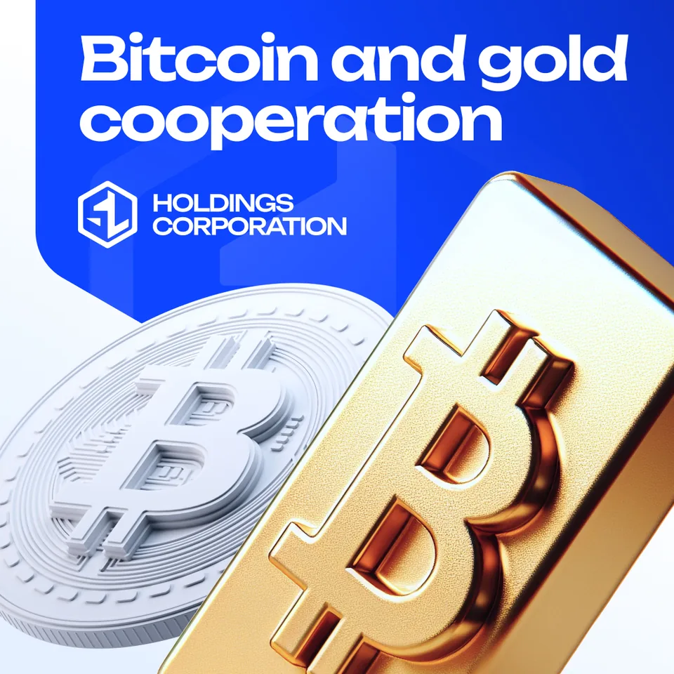 Пост SL Holdings в соцсетях: «Bitcoin and gold cooperation»