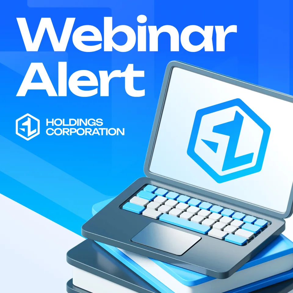 Пост SL Holdings в соцсетях: «Webinar Alert»